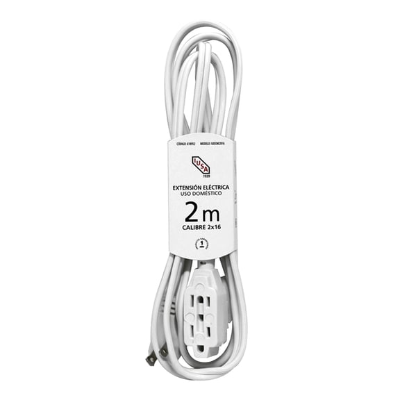 Extensión Eléctrica Iusa 2 M Blanco 619338