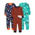 thumbnail image 1 of Pijama de algodón sin pies, ajuste ceñido, paquete de 3 unidades, 12 m, 1 of 1