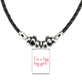 thumbnail image 1 of Grand Collier Art Déco Mode Pendentif en Corde de Cuir, 1 of 3