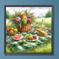 thumbnail image 3 of Pintura de diamante 5D DIY taladro redondo completo flor fruta decoración arte artesanía 30x30cm, 3 of 9