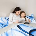thumbnail image 4 of Manfei Abstract Artwork Twin Comforter Sets, Gradient Bedding Set, Blue, Gray Reversible 2pcs, 1 Comforter and 1 Pillowcase, 4 of 6