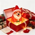 thumbnail image 4 of ZENVIVE Freestanding Lighted Dog Blow Mold Christmas Decoration, Corgi Statue with Santa Claus Design, Cute Resin Light Decor with Warm LED Glow for Indoor, Outdoor, Yard, Patio, Garden & Display, 4 of 9