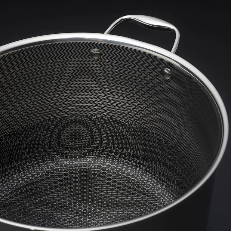 HexClad 5 Quart Saucepan and Tempered Glass Lid