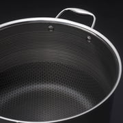 HexClad 10 Quart Hybrid Stainless Steel Stock Pot with Glass Lid, Nonstick