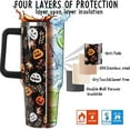 thumbnail image 4 of 40 oz Ghost Face Tumbler - Stainless Steel Insulated Halloween Cup, Leak Proof Coffee Mug & Water Bottle for Fall Thanksgiving - Halloween Decor Gift for Women (1 PCS), 4 of 6