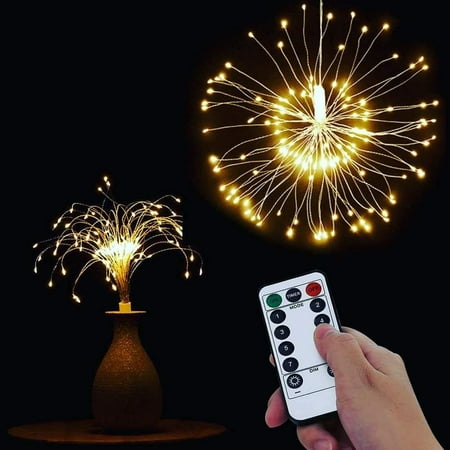 Battery Operated String Lights 120 Led Diy Bouquet Shape Starburst Battery Operated String Lights 120 Led Diy Bouquet Shape Starburst Hanging Fairy Remote Control Decoration