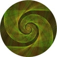 thumbnail image 1 of Ahgly Company Tapis Rond Lavable en Machine Intérieur Transitionnel Noir Brun, 6 Pieds Rond, 1 of 7