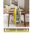 thumbnail image 6 of Nautical Anchor Table Runner Yellow Gray Gradient Wooden Grain Tablerunners 13 x 70 Inch, Table Decorations Tabletop Scarf for Summer Gathering Holiday Farmhouse Kitchen Dining Decor, 6 of 6
