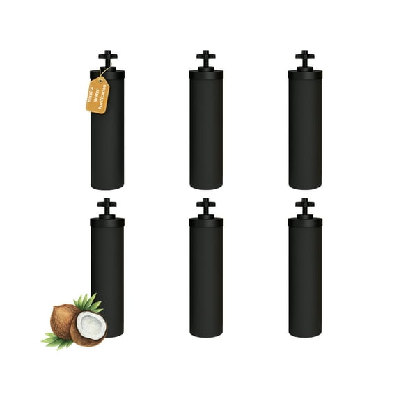 Nispira Premium Water Filter Black Element Cartridge Compatible with Berkey Countertop Water Purification System. Compared to Part BB9. 6 Filters