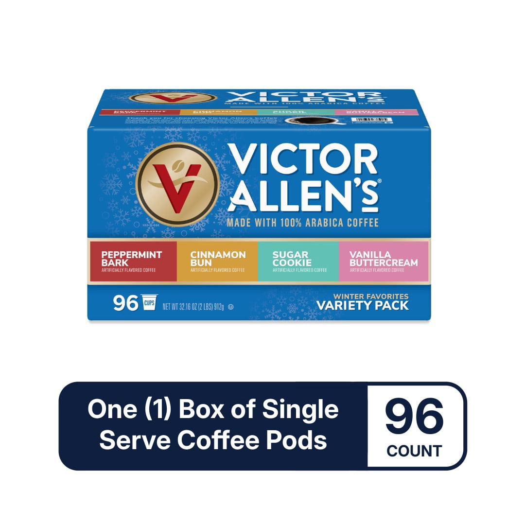 Victor Allen's Coffee Winter Wonderland Variety, 96 Count, Single Serve Coffee Pods for Keurig K-Cup Brewers
