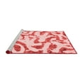 thumbnail image 2 of Ahgly Company Machine Washable Indoor Square Abstract Red Modern Area Rugs, 6' Square, 2 of 4