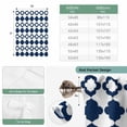 thumbnail image 6 of Bohemia Balloon Curtains for Living Room/French Door, Minimalist Geometric Pattern Abstract Dark Blue Tie Up Curtains 63 Inch Length Energy Saving Kitchen Curtains Shades for Windows 42"x63", 6 of 8