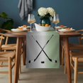 thumbnail image 2 of Sage Green Gray Ombre Table Runner - 48 Inch Long, Kitchen Dining Table Runner Dresser Scarves, Black Hockey Sticks Minimalist Style Farmhouse Decor for Coffee Tables Wedding Party Banquet, 2 of 8