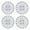 5019-White Lacquer, variant on WOLFSTORM 16" Wheel Covers & Hub Caps ABS Lacquer Silver, 4 Pack
