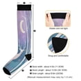 thumbnail image 3 of FORMRS Womens Knee High Socks Casual Long Thick Travel Daily Wear, 1 Pair, Purple Night Deer, 3 of 6