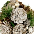 thumbnail image 4 of Northlight 5.5" Glittered Pine Needle and Pinecone Hanging Christmas Ball Ornament, 4 of 4