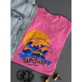 thumbnail image 3 of Surfing Laguna Beach Wave Shaped T-Shirt Women -Image by Shutterstock, Female Large, 3 of 4