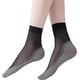 thumbnail image 1 of Xiao Hua 5 pares de calcetines tobilleros de nailon transparentes para mujer (negros), 1 of 2
