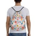 thumbnail image 2 of Kdxio Floral Ditsy Print Drawstring Backpack Bag,Waterproof Draw String Back Sack, Gym Drawstring Bags Swim Bag For Unisex, 2 of 9