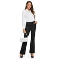 thumbnail image 4 of G4Free Fleece Lined Pants for Women Yoga Pants with Pockets Flare Leggings High Waisted Bootcut Dress Winter Work Slacks, 4 of 7