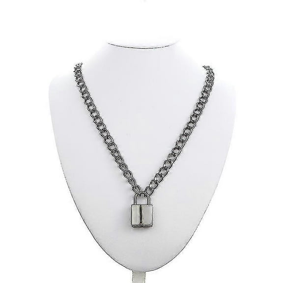 Lock Necklace Women Men Metal Padlock Chains Hip Hop Goth Jewelry Fashion Accessories
