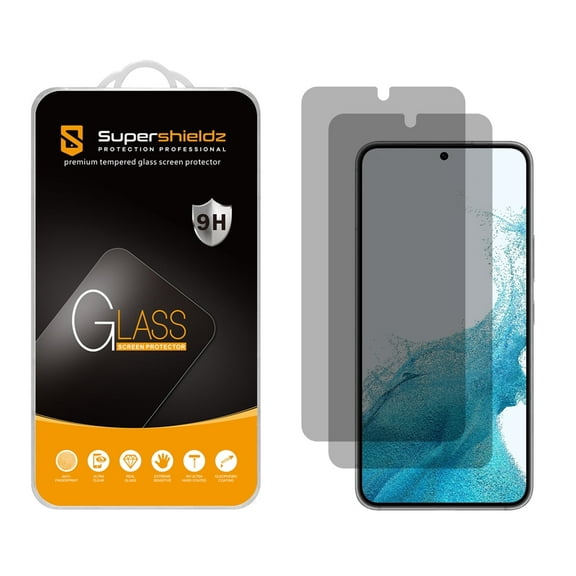(2 Pack) Supershieldz (Privacy) Anti Spy Screen Protector Designed for Samsung Galaxy S22 5G, Tempered Glass, Anti Scratch, Bubble Free
