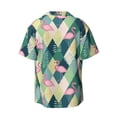thumbnail image 2 of Xecao offers the Flamingo for Men's Casual Short-sleeved Shirt, a button-up collared shirt with a pocket, perfect for beach vacations and yacht travel in the 3X-Large size., 2 of 7