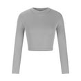 thumbnail image 3 of Herrnalise Women's Long Sleeve T Shirt Mock Neck Slim Tops Fitted Ribbed Pullovers Tee Top for Womens Valentine's Day Clothes, 3 of 7