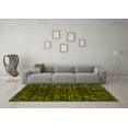 thumbnail image 3 of Ahgly Company Indoor Square Abstract Yellow Modern Area Rugs, 4' Square, 3 of 4