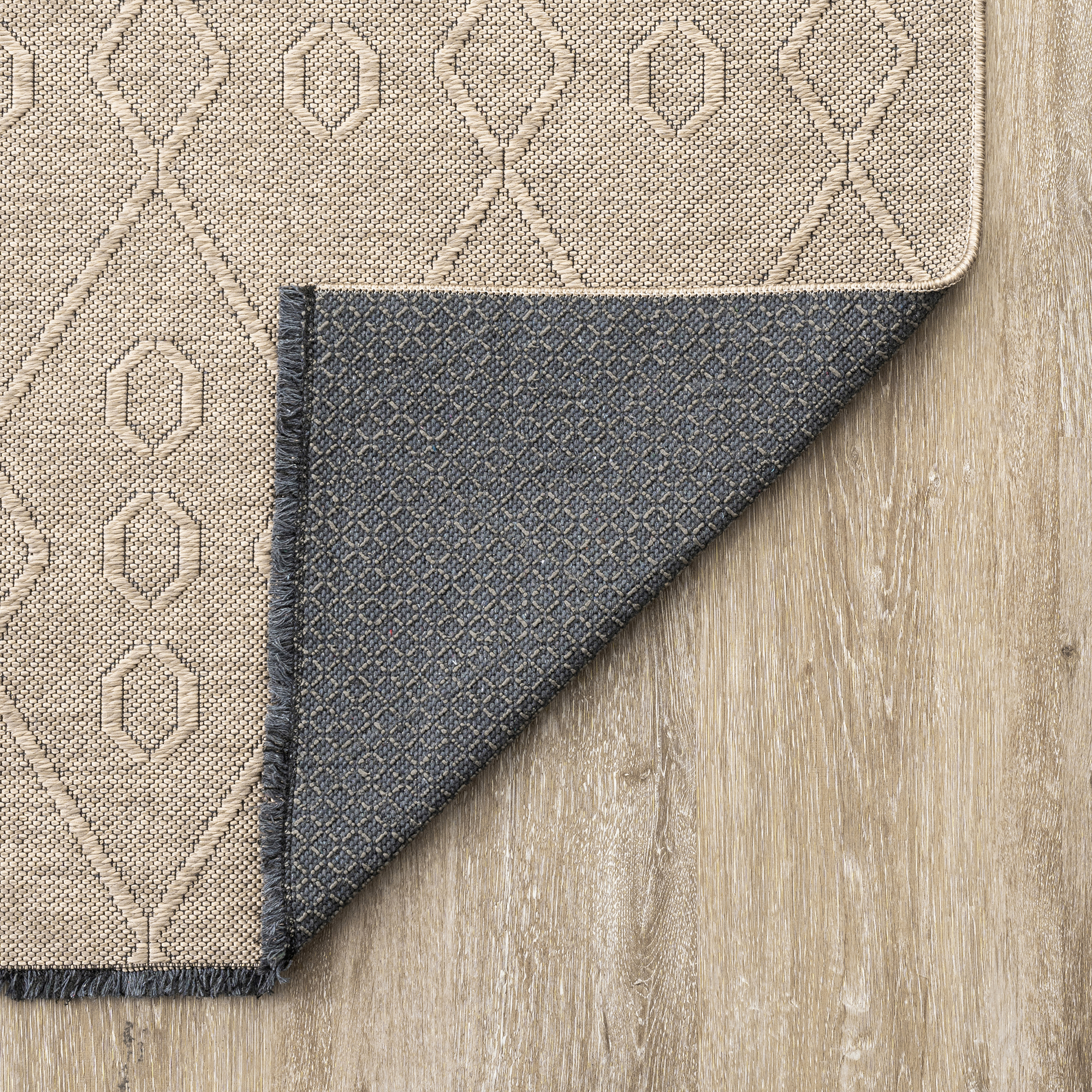 Alma Transitional 5' x 7' Brown and Coffee, Machine Washable Polyester & Cotton Indoor Area Rug