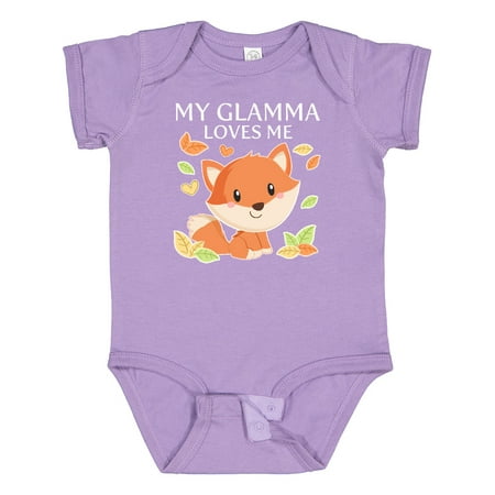 

Inktastic My Glamma Loves Me- Little Fox Gift Baby Boy or Baby Girl Bodysuit