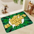 thumbnail image 6 of PureCasa Floral Floor Mats for Outdoor Indoor, Non-Slip Flock Shamrock Doormats Rubber Backing Door Mat for Bedroom Living Room, St.Patrick's Day Decor, Green, 16"x24", 1 Pack, A, Rectangle, 6 of 6
