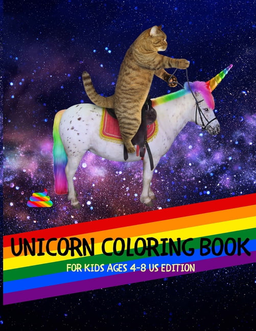 Unicorn Coloring A4 Sheet Book Stickers Pencils Reusable Coloring Activity 