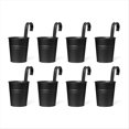 thumbnail image 1 of Maceta Colgante, Cubo de Hierro Metálico, Maceta para Barandilla, Soporte para Flores para Jardín, Maceta Colgante (Negro), 1 of 6