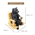 thumbnail image 2 of Rustic Brown Bear in Rocking Chair Figurine - Tabletop Decor Accent for Home, Kitchen, Office, Shelf, Coffee Table & Desk - Unique Cabin/Lodge-style Piece, 2 of 8