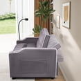 thumbnail image 3 of MAYEERTY 54.7" Convertible Multifunctional Foldable Sofa Bed with USB, with USB Port, Ashtray, Rotating Telephone Stand,Gray, 3 of 10
