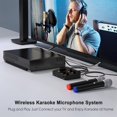 thumbnail image 2 of Rybozen Sistema mezclador de karaoke con micrófono inalámbrico, micrófono inalámbrico de mano dual para karaoke, Smart TV, PC, altavoz, amplificador, iglesia, boda - Compatible con HDMI, entrada/salid, 2 of 5