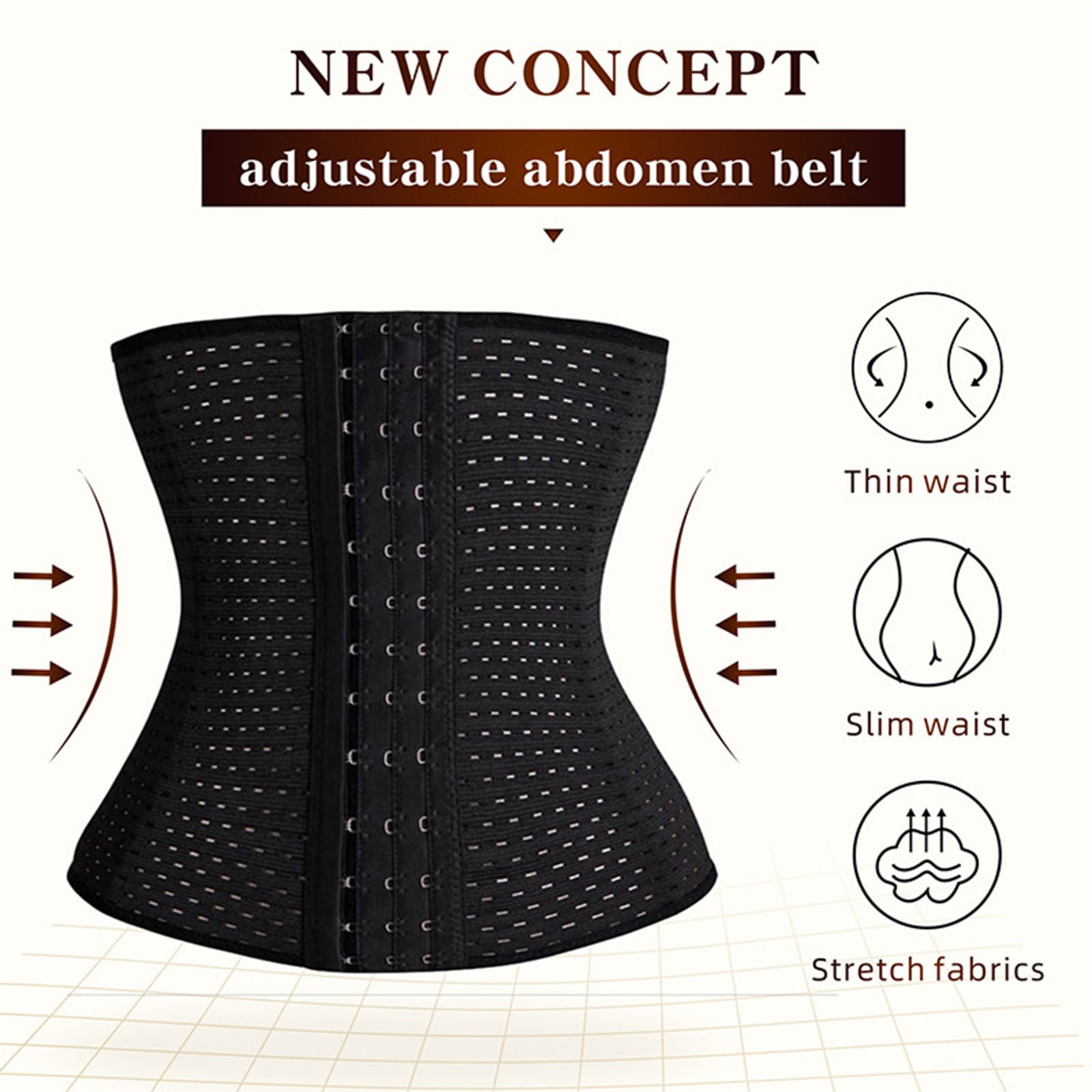 Waist Trainer Corset for Weight Loss Breathable Shapewear Back Support  Girdle XS (H M) : : Clothing, Shoes & Accessories