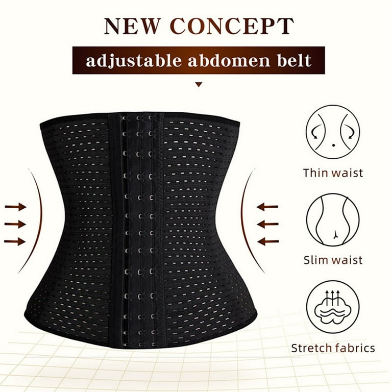 Shapewear For Women Tummy Control Plus Size Breathable Waist Girdle Belt  Sport Trainer Corset Body Shapers Black XL