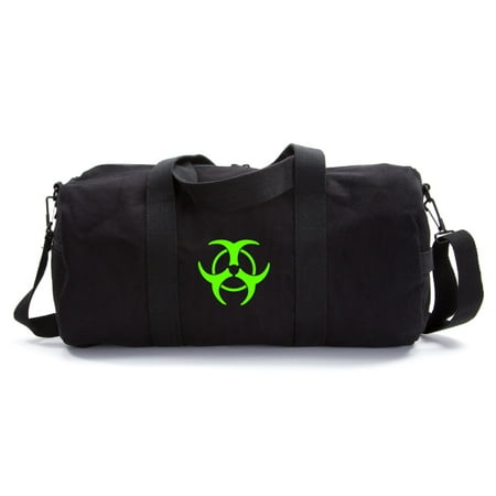 Biohazard Symbol Canvas Military Duffle Bag Gym Travel (Best Rated Gym Bags)