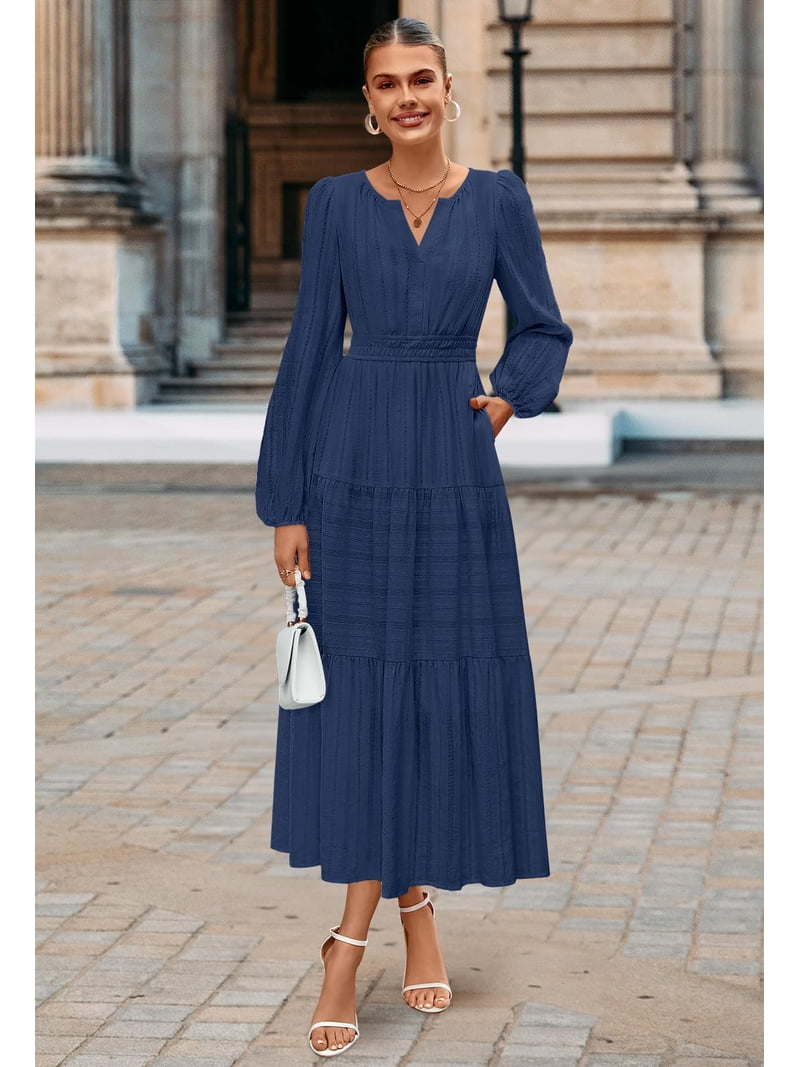 merokeety dress Womens Summer Spaghetti Maxi Sleeveless Floral Lace Eyelet Beach Sundress Navy XL Navy xl It has a stylish V neck MEROKEETY Womens Summer Floral Elegant