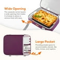 thumbnail image 2 of Lifewit Expandable Insulated Casserole Carrier for Hot or Cold Food, Double Decker Food Bag Lasagna Holder Carry Tote for Potluck Parties/Picnic/Cookouts, Fits 9"x13" Baking Dish, Purple, 2 of 9