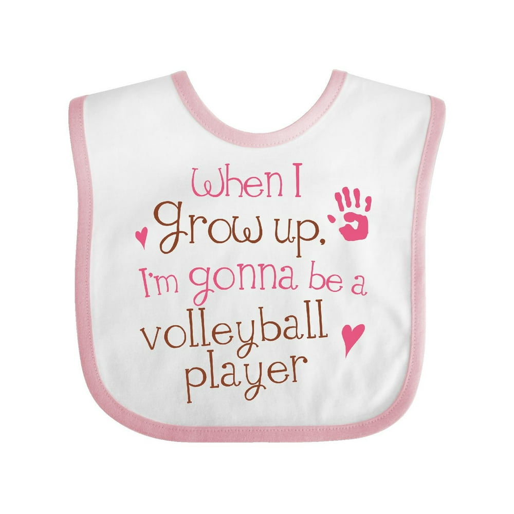 Kids Volleyball Player Baby Bib