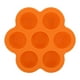 thumbnail image 1 of Molde de silicona para guardar comida de bebé, forma de huevo, bandeja para cubitos de hielo, 7 agujeros (naranja), 1 of 8