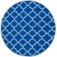 thumbnail image 2 of Safavieh Dhurries Jona Geometric Area Rug, Dark Blue, 6' x 6' Round, 2 of 8