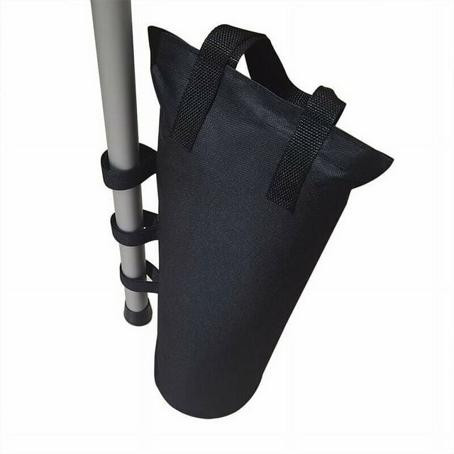 4 Bolsas de Pesas para Gazebo Tienda de campaña Bolsas de Pesas de Arena Pies ponderados instantáneos para Exteriores Estilo de Cremallera Negra, Negro,