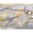thumbnail image 2 of Soimoi Rayon Fabric Lemon Slice Jar,Cucumber & Ginger Vegetable Printed Craft Fabric by the Yard 42 Inch Wide, 2 of 3