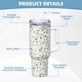 thumbnail image 5 of KLL Watercolor Wildflower 2 Print 40oz Stainless Steel Insulated Car Cup Coffee Mug with Spillproof Lid - Keep Your Drink Hot or Cold on the Go, 5 of 8