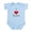 Sky Blue, variant on CafePress - I Love (Heart) Baba Infant Bodysuit - Baby Light Bodysuit, Size Newborn - 24 Months