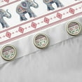 thumbnail image 4 of Manfei Cartoon Hippie Elephant Black Out Curtains for Teen, Vintage Damask Floral Curtains Pack of 2 (42x63 Each), Western Triangle Bedroom Curtains, Window Curtains Decor, 4 of 6